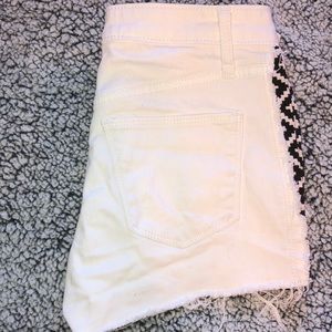 White Jean Shorts